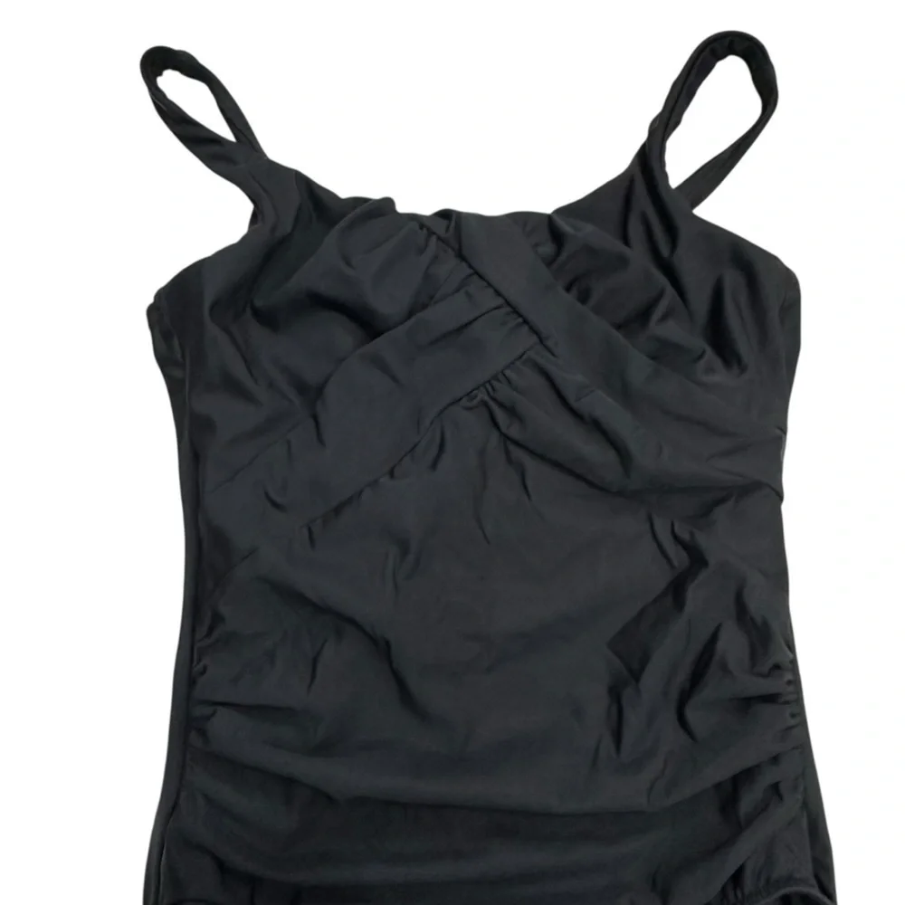 Lands End Black One Piece Swimsuit